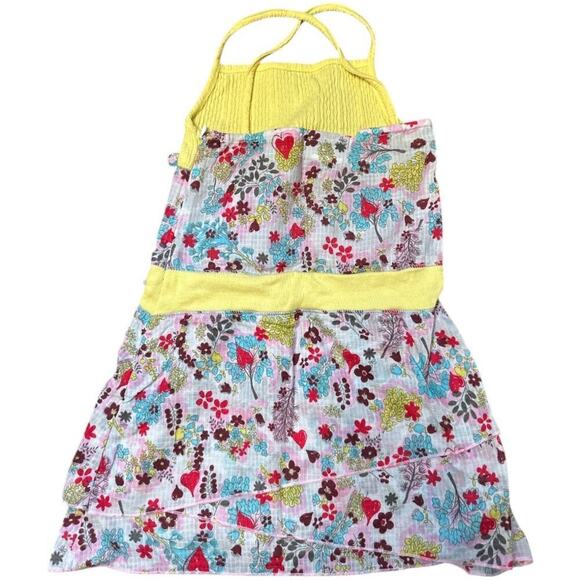IKKS Yellow Floral Print Sleeveless Dress Toddler Girls Size 6 - Picture 2 of 6